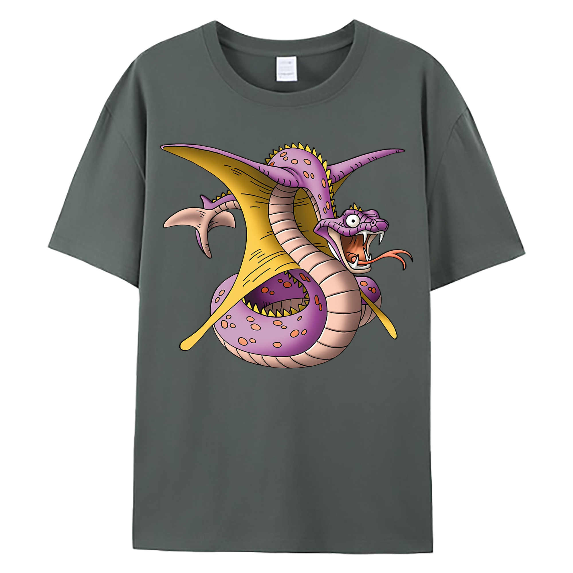 （画像用） ドラゴンクエスト Doragon Kuesuto Dragon Quest 綿100％ メンズ半袖Tシャツ｜肌触りやわらか＆通気性